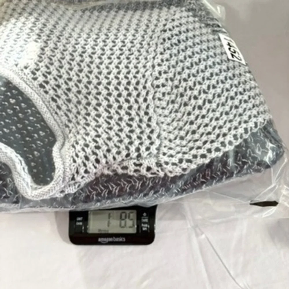 NWT Banana Republic Open Knit Ombre Cotton Pullover Sweater Blue Gray‎ Size XL